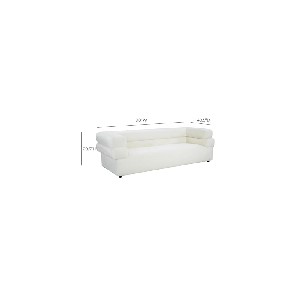 TOV Furniture Elsa Velvet Sofa by Inspire Me Home Decor (Cream)