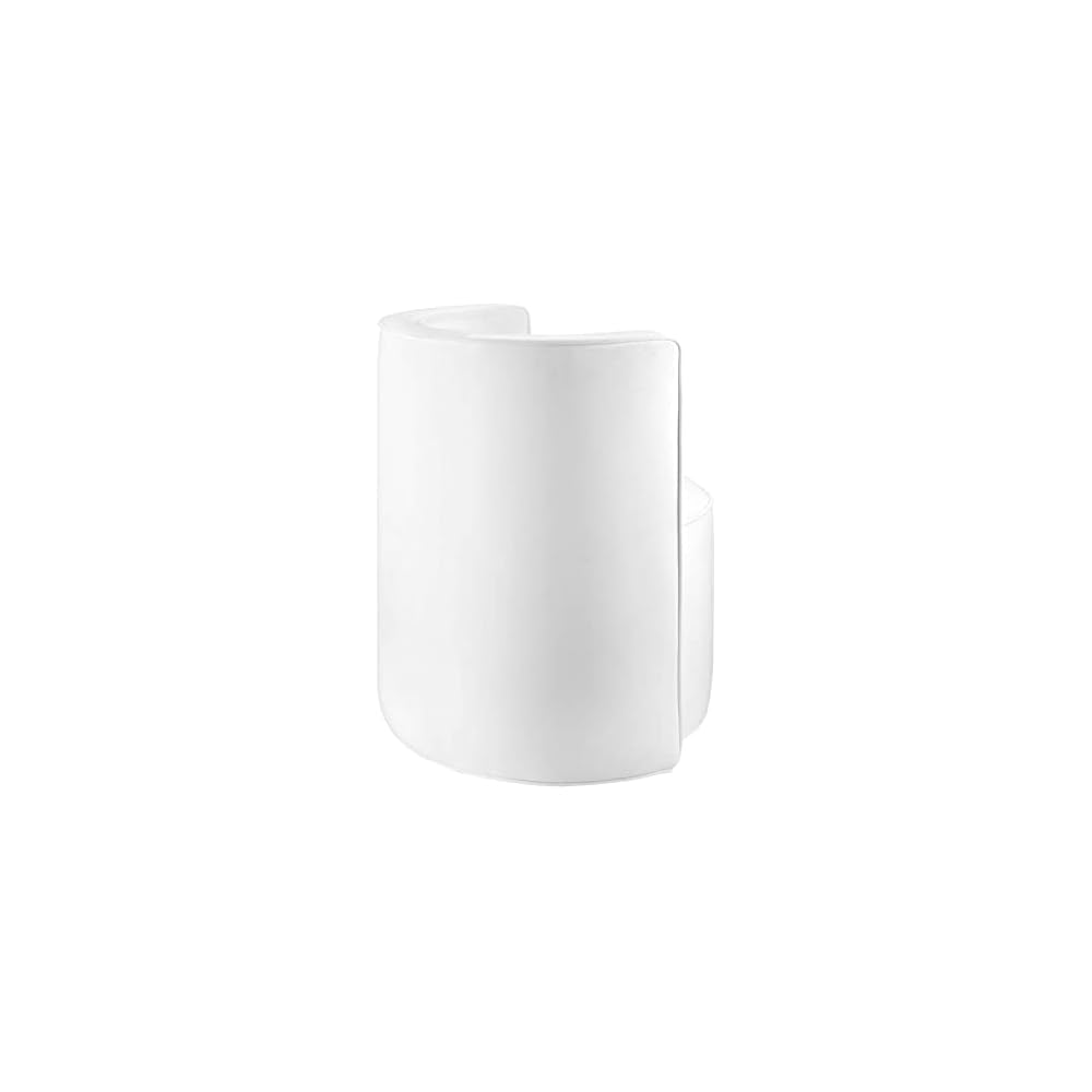 Modway Della Performance Velvet Fabric and Iron Swivel Chair in White