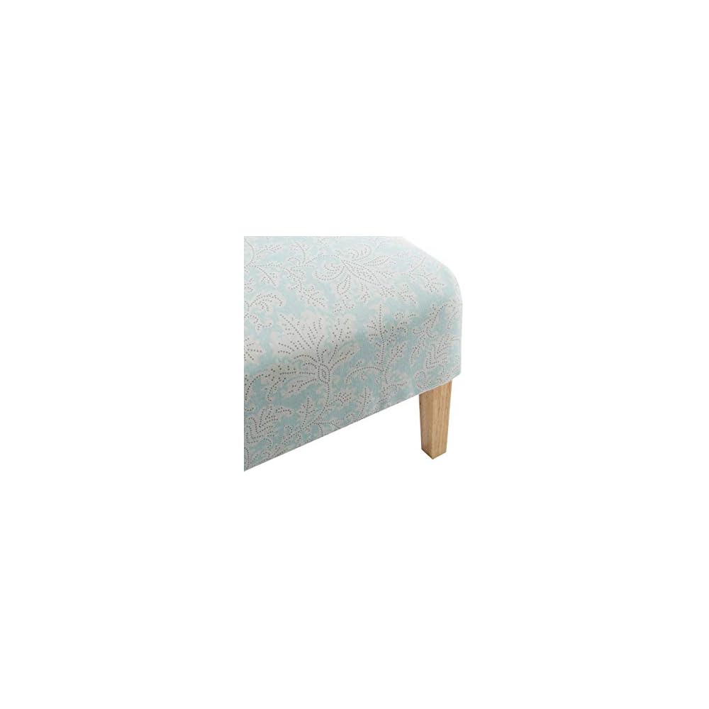 Modern Fabric Living Room Accent Chair with Solid Wood Legs (Blue Flower Print)