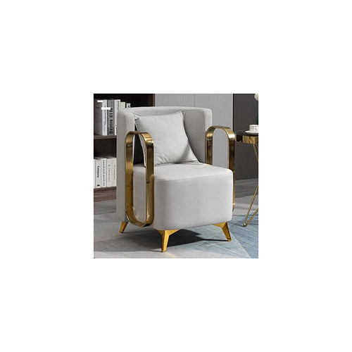 Adjustable Office Computer Chair with Armrest Living Room Chairs Balcony Single Sofa Chair Back Armchairs Living Room Furniture(White)