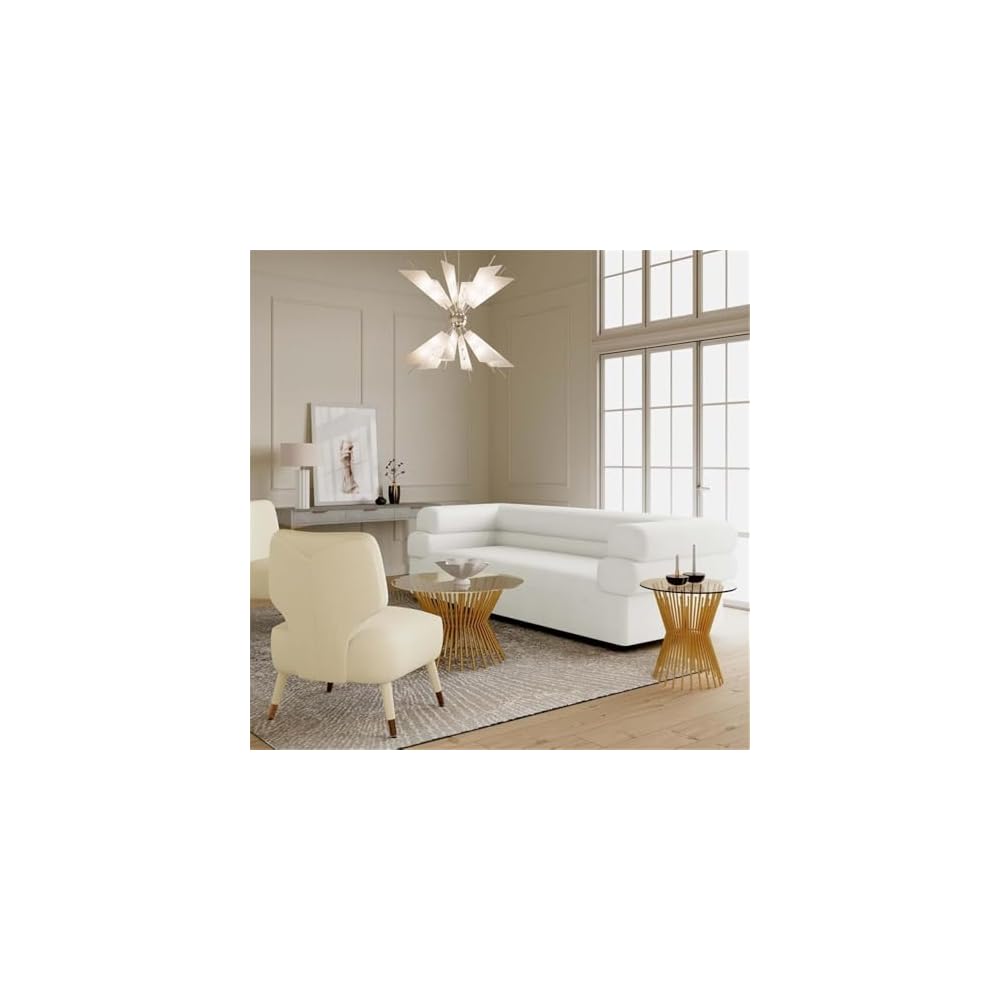 TOV Furniture Elsa Velvet Sofa by Inspire Me Home Decor (Cream)