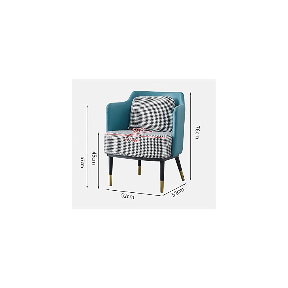 Mid-Century Fabric Arm Chair, Modern Upholstered Fabric Armchair,Lazy Upholstered Chair,Nordic Armchair,Home, Bedroom, Balcony, Garden,l and Fashionable,PU (Color : Orange) (Grey)