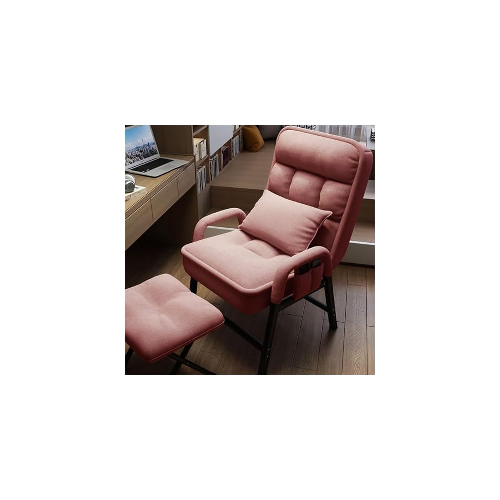Modern Adjustable Loun Chair with Footrest – Comfortable Reading Sofa for Bedroom & Living Room Ele Design with Side kets for STO Perfect for Relaxat