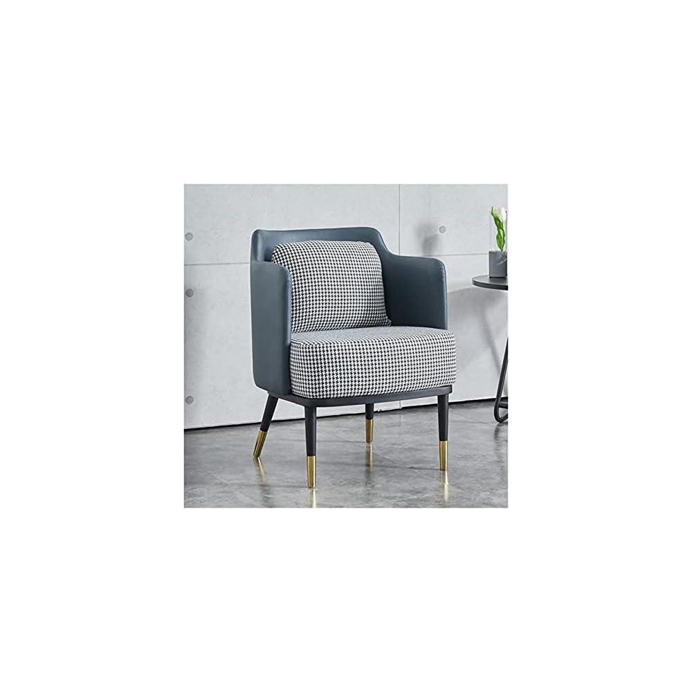 Mid-Century Fabric Arm Chair, Modern Upholstered Fabric Armchair,Lazy Upholstered Chair,Nordic Armchair,Home, Bedroom, Balcony, Garden,l and Fashionable,PU (Color : Orange) (Grey)