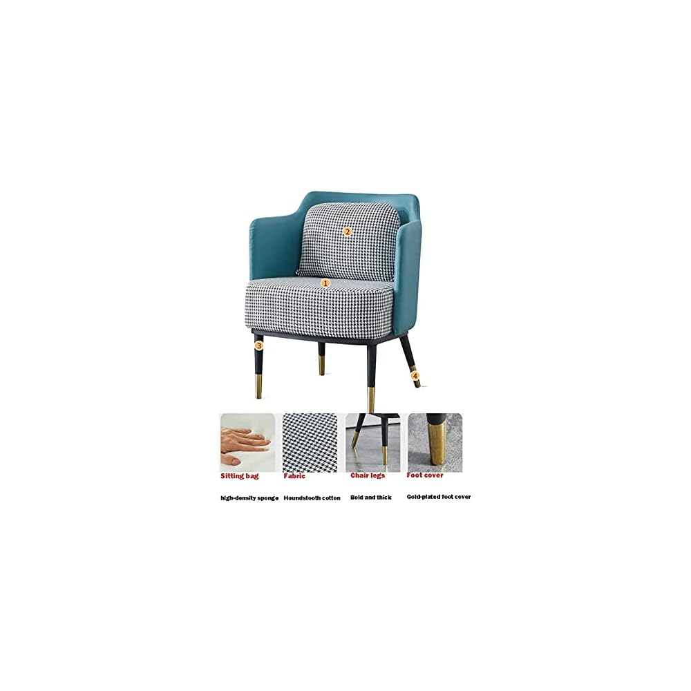 Mid-Century Fabric Arm Chair, Modern Upholstered Fabric Armchair,Lazy Upholstered Chair,Nordic Armchair,Home, Bedroom, Balcony, Garden,l and Fashionable,PU (Color : Orange) (Grey)