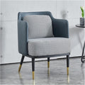 Mid-Century Fabric Arm Chair, Modern Upholstered Fabric Armchair,Lazy Upholstered Chair,Nordic Armchair,Home, Bedroom, Balcony, Garden,l and Fashionable,PU (Color : Orange) (Grey)